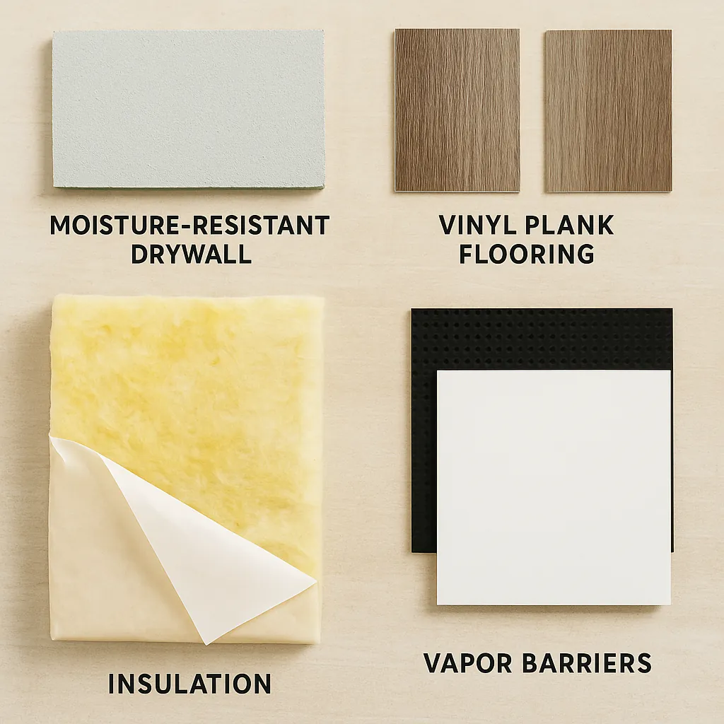 Climate-appropriate basement finishing materials for Nebraska homes